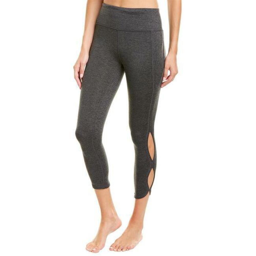 Free People FP Movement High Rise Cutout Leggings Charcoal Heather Size M $98